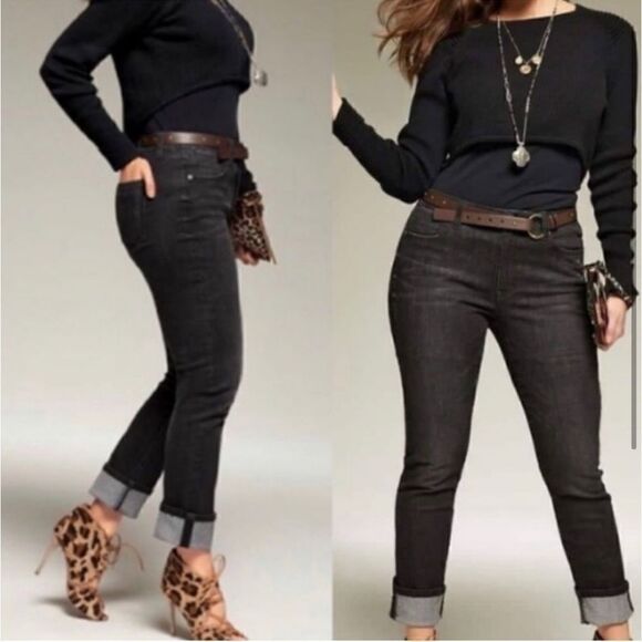 Cabi High Rise Straight Black Jean - Picture 1 of 9